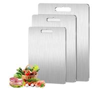 Tabla de Cortar Titanio, Titanium Cutting Board, tabla de cortar de titanio puro, Tabla de Cortar Acero Inoxidable, cocina: higiene y durabilidad de vanguardias, para carne, frutas y verduras