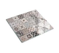 Tabla de Cortar Vidrio 60x52 cm Patas de Silicona Placa de Corte Resistente Decorativa de Vidrio Templado Una Pieza Fina para Encimera de Cocina Higienicas - Azulejos de cerámica