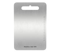 Tabla de corte de acero inoxidable 304, sin BPA, a ambos lados, Tabla de carnicero para carne, queso, tablas de corte