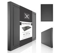 Tabla de corte de cocina con ranura y tacos antideslizantes | Fabricada en PE-HD resistente y antibacteriano | Para picar y cortar todo tipo de alimentos | 340x240x15 mm (Negro)