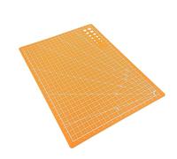 Tabla de Corte Tapete de corte artesanal doble cara A3, A4, A5, tabla cortar, almohadilla costura, herramientas tallado artístico, accesorios Artesanías hechas a mano DIY(Orange,A5 Small)