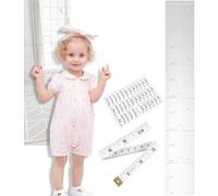 Tabla de crecimiento 3 en 1 de espejo acrílico, tabla de crecimiento para niños, regla de altura con pegatinas, espejo decorativo para pared, versátil, fácil de instalar