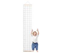 Tabla de crecimiento de altura para bebé, tabla de crecimiento de lona para niños, regla de medición, colgante, impermeable, extraíble, decoración de dormitorio para niños y niñas, 7.87 x 47.24