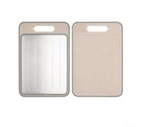 Tabla de descongelación eficiente con funciones de molienda y corte, herramienta de cocina para todas las cocinas (beige)