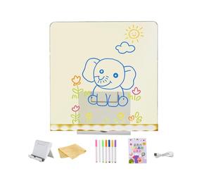 Tabla De Dibujo Brillante Para - Alfombra De Escritura Y Garabatos Con Conexión USB,Tablero De Escritura LED Borrable Con Marcadores,Para Niños Y Niñas, Sala De Juego, Hogar, Lugar De Trabajo,