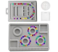 Tabla De Diseño Abalorios 2 Pcs, Tablero De Cuentas para El Diseño De Collares Y Pulseras, Bandeja De Diseño De Abalorios para Tejer Cuentas,DIY Joyería,Fabricación De Joyas