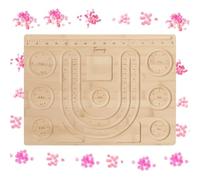 Tabla de diseño de perlas: 43,9 x 28,7 x 1,1 cm, bandeja de madera lisa para manualidades, pulsera y collar resistente a los arañazos, perfecta para principiantes, profesionales, adultos, mujeres
