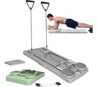 Tabla de ejercicio multifuncional, tabla de entrenamiento con rueda, tabla abdominal, tabla de ejercicios para fitness, equipo de ejercicio en casa (2)