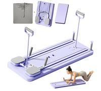 Tabla de entrenamiento abdominal de rebote automático, equipo de entrenamiento de tabla de pilates con soporte de codo, tabla de entrenamiento con rueda de rodillo para abdominales