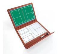 Tabla de entrenamiento de bádminton, tablero de tácticas de bádminton plegable, doble cara, portapapeles de borrado en seco con bolígrafo borrable para instrucciones de entrenamiento