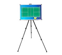 Tabla de entrenamiento de bádminton, tablero magnético de configuración de bádminton, diseño de doble cara, con trípode y bolsa de almacenamiento, para planificación estratégica y enseñanza (2)