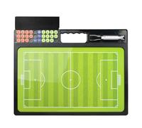 Tabla de entrenamiento de fútbol, material de escritura, tabla táctica de doble cara con marcador, para jugadores en el entrenamiento de campo para planificación de estrategias de juego y para