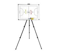 Tabla de entrenamiento de fútbol sala, portapapeles de fútbol para entrenadores, fácil de escribir y limpiar, con trípode y funda de transporte, para competiciones (grande)