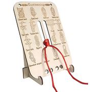 Tabla de entrenamiento de nudos de aprendizaje, juego de tablas de práctica de nudos de madera, incluye 16 métodos comunes de nudos y 10 cuerdas de nailon y soporte, habilidades esenciales de nudos al
