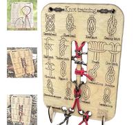 Tabla de entrenamiento de nudos, kit de herramientas para aprender nudos, 16 nudos esenciales, herramienta portátil para practicar acampadas, entrenamientos de escalada (1Piezas)