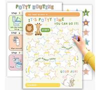 Tabla de entrenamiento para ir al baño para niños y niñas, animales lindos, tabla de recompensas de entrenamiento para niños, tablero de calcomanías, calendario de rutina, entrena a caca - elefante