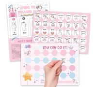 Tabla de entrenamiento para orinal de unicornio para niñas pequeñas, tabla de calcomanías de entrenamiento para orinal para niñas con calcomanía, tabla de calcomanías para niños, tabla de recompensas