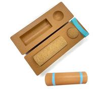 Tabla De Equilibrio De Tobillo Entrenador Fortalecedor De Pies De Corcho Con Bola De Masaje Y Bandas De Resistencia For Estabilidad Del Equilibrio Y Fuerza Del Pie(Light Brown+Brown Ball)