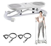 Tabla de Equilibrio for Adultos y simulador esquí | Mini Escalera Paso a con Monitor LCD | Bandas Resistencia | Capacidad 300 Libras | Equipo Ejercicios Tabla oscilante Cuerpo Completo