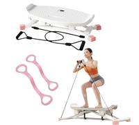 Tabla de equilibrio portátil con bandas de resistencia y monitor LED, equipo de gimnasio en casa silencioso para entrenamiento de fuerza central y estabilidad