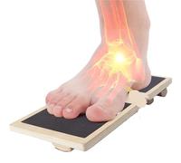 Tabla de equilibrio un solo pie, ejercitador tobillo, tabla madera antideslizante for esguinces, corrector postura for fisioterapia para esguince de tobillo y fascitis plantar(Black-2PCS)