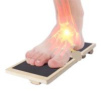 Tabla de equilibrio un solo pie, ejercitador tobillo, tabla madera antideslizante for esguinces, corrector postura for fisioterapia para esguince de tobillo y fascitis plantar(Black-10 PCS)