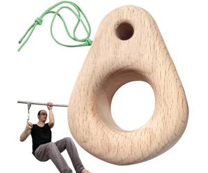 Tabla de escalada - Agarre de madera natural, construcción emergente, diseño de sujeción multiborde, forma de entrenamiento portátil ligera, de soporte de estabilidad montado, desarrollo de