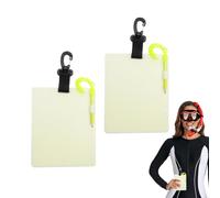 Tabla de escritura de buceo, Glow In Dark Dive Slate, Waterproof Luminous Dive Gear | Underwater Communication Writing Board For Replaceable Pencil Safety Leash Divers Explorers Snorkeling Cave Lake