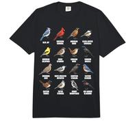 Tabla de Especies de Aves de Patio Trasero de América del Norte Comfort Colors Adult Heavyweight T-Shirt