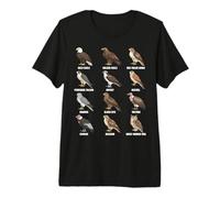 Tabla de Especies de Aves Rapaces Rapaces Camiseta Premium