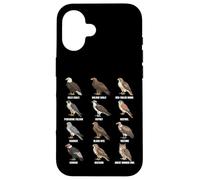 Tabla de Especies de Aves Rapaces Rapaces Carcasa para iPhone 16
