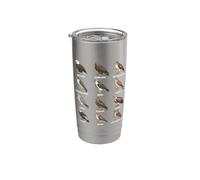 Tabla de especies de aves rapaces rapaces Vaso térmico de acero inoxidable de doble pared