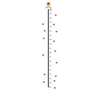 Tabla de estatura infantil, Pegatinas de pared con medida altura corazón amor, decoración del hogar, regla gráfico Simple DIY
