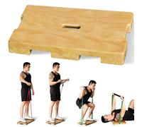 Tabla de fitness de madera, plataforma de ejercicio o tabla de ejercicio de madera para ejercicios de banda de resistencia, entrenamiento de banda de resistencia, estiramiento, fuerza, flexibilidad y