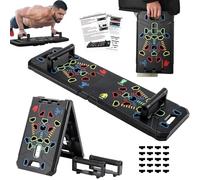 Tabla de flexiones portátil 30 en 1, soporte plegable para entrenamiento de fitness con asas, flexiones plegables, equipo de entrenamiento de músculos pectorales, equipo de entrenamiento de fuerza