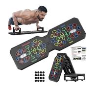 Tabla de flexiones portátil con asas para flexiones, tabla plegable para el hogar, tabla de flexiones multifuncional, 150 kg de carga, entrenamiento 24 en 1, para entrenamiento muscular, forma eficaz