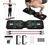 Tabla de flexiones | Push Up Board | asas multifuncionales para flexiones | soporte plegable para flexiones | entrenamiento corporal en el gimnasio | con cuerda elástica de entrenamiento