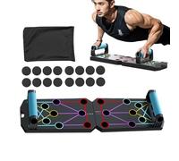 Tabla de flexiones push-up, plegable multifunción Elite Rack Fitness Board para entrenamiento de cuerpo completo y flexiones efectivas, soporte para entrenamiento de fitness con mango con almohadillas