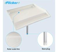 Tabla de Flicker Marine para cortar filetes en PP estabilizado con UV con compartimentos, ranuras para cuchillos y unidades grabadas en de pescado (soporte de caña de pescar ajustable)