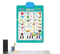 Tabla de fonética de pared sonora - Póster educativo colorido | Tablero de aprendizaje electrónico interactivo | Herramienta de enseñanza preescolar para niños y niñas, decoración de estudio en el aul