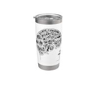 Tabla de Frenología Jefe Psicología Psiquiatría Ciencia Regalo Vaso térmico de acero inoxidable de doble pared