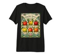 Tabla de Frutas Heritage Apples Vintage Orchard Camiseta Premium