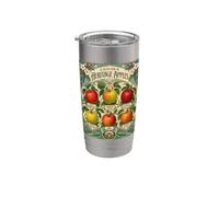 Tabla de frutas Heritage Apples Vintage Orchard Vaso térmico de acero inoxidable de doble pared