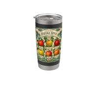 Tabla de frutas Heritage Apples Vintage Orchard Vaso térmico de acero inoxidable de doble pared