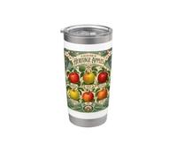 Tabla de frutas Heritage Apples Vintage Orchard Vaso térmico de acero inoxidable de doble pared