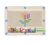 Tabla de garabatos magnética con cuentas de puntos, tabla de garabatear magnética para niños pequeños con perlas, tablero de dibujo con cuentas magnéticas, pizarra magnética creativa