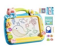 Tabla de garabatos magnética, tablero de escritura magnética para,Tabla de dibujo con 2 plumas | Tabla de de dibujo educativo con 4 almohadillas, aprendizaje temprano de t