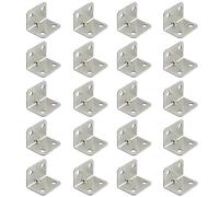 Tabla de hierro angular for mesa, silla, armario, armario, conector fijo, soporte de placa de hierro angular de 90 grados, 20 piezas