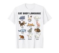 Tabla de lenguaje Corporal de Gatos para niños: Lindos Gatos educativos Camiseta