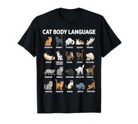 Tabla de lenguaje Corporal de Gatos para niños: Lindos Gatos educativos Camiseta